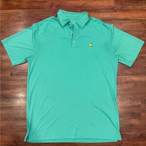 Masters Tech Mens Polo Shirt Size Large Green Augusta National Golf Logo
